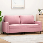 Divano a 2 Posti-Sofa 2 Posti Rosa 140 cm in Velluto 314156