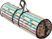 Tas di stoccaggio trasparente per carta da pacchi - 102 cm Rond - Adatto per 25 rotoli di carta da pacchi - PVC robusto con cerniera - Maniglie doppie - Nero