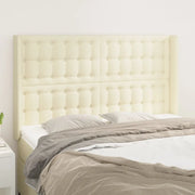 Testiera ad Orecchio Crema 147x16x118/128 cm in Similpelle 3119672