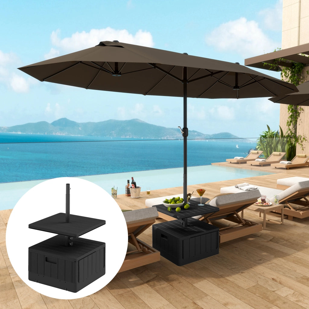 Base per ombrellone con piano ¨C zephmum ¨C nero plastica