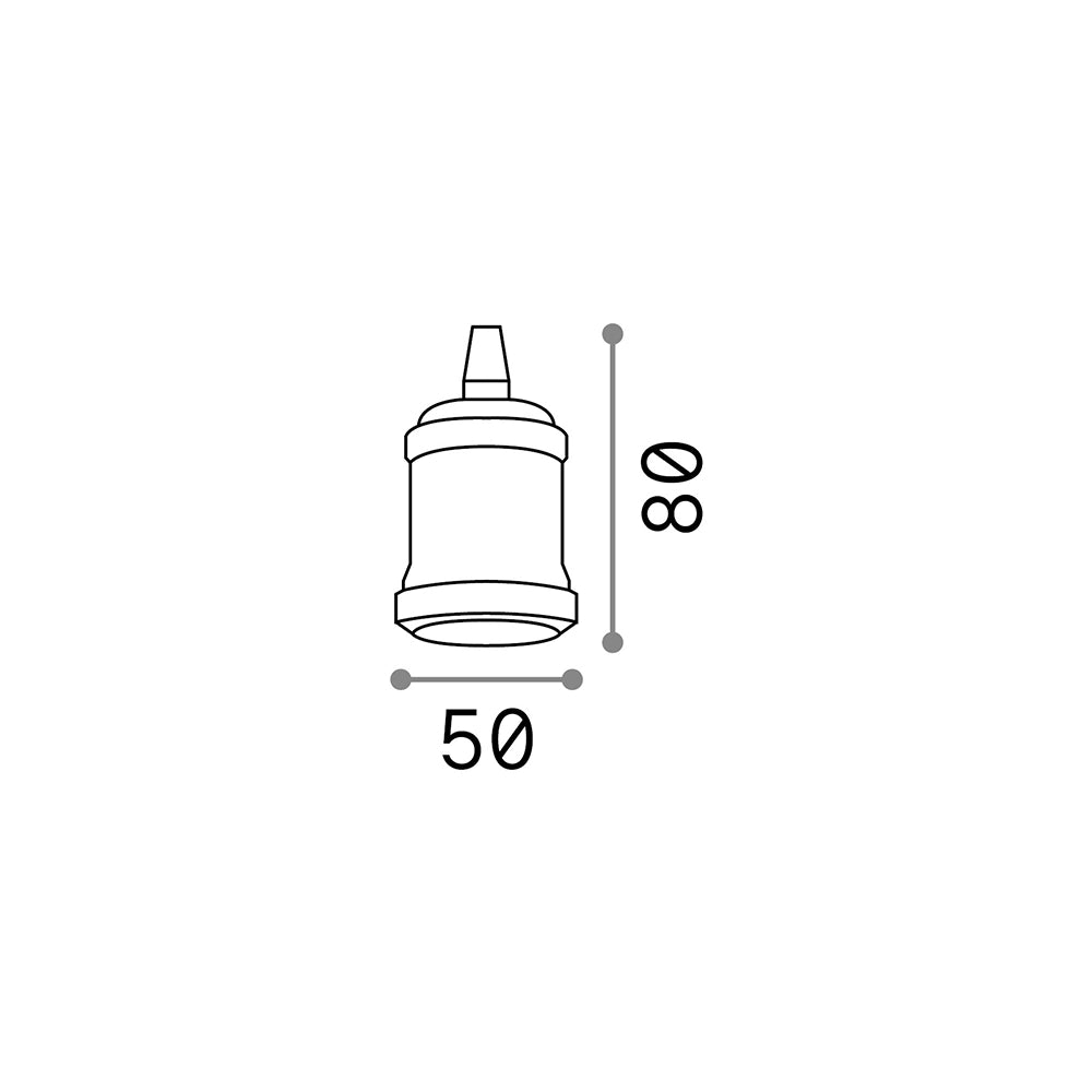 Portalampada Metallo Cromo 1 Luce E27