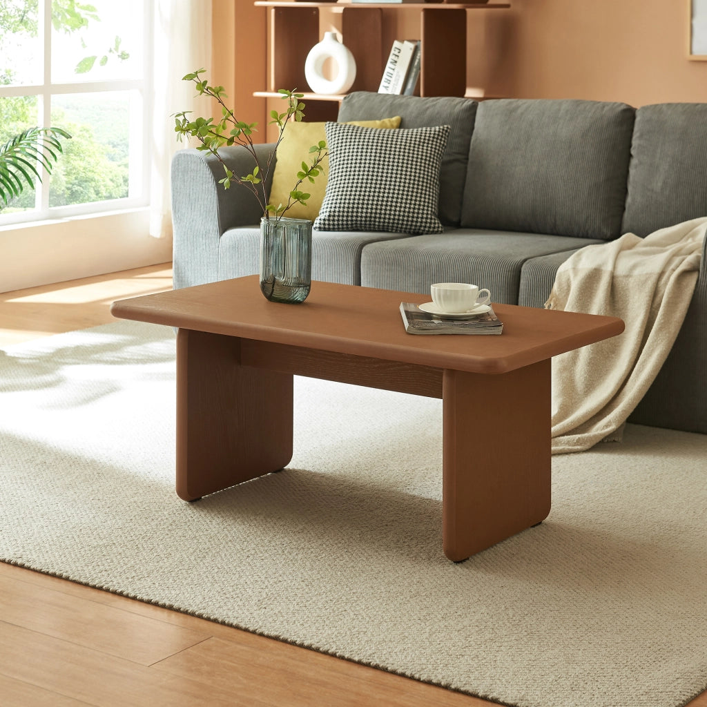 Tavolino Rettangolare da Salotto Gäljami 100 x 55 x 44 cm - Effetto Noce [en.casa]