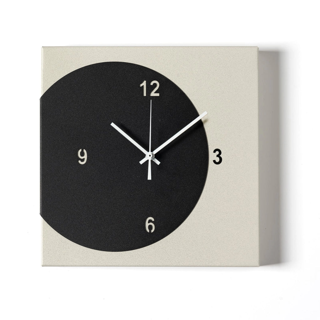 Orologio di design minimal Ecleo Avorio,nero
