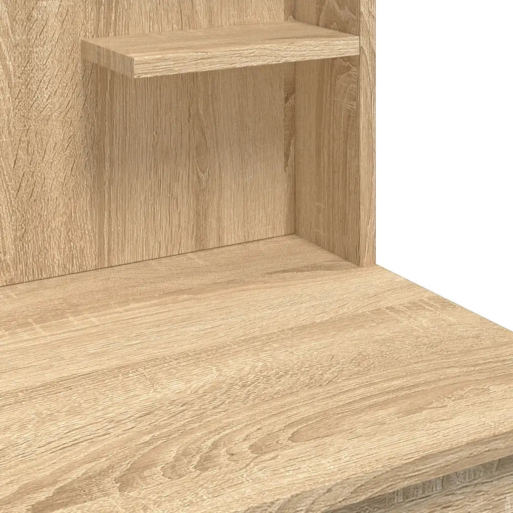 Toeletta | Tavolo da Trucco con Luci LED Rovere Sonoma 96x40x142 cm