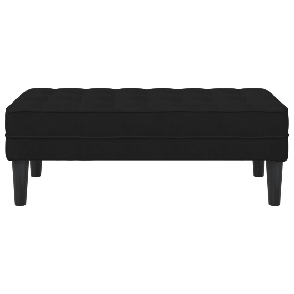 panchina Nera 113x57x39 cm in velluto