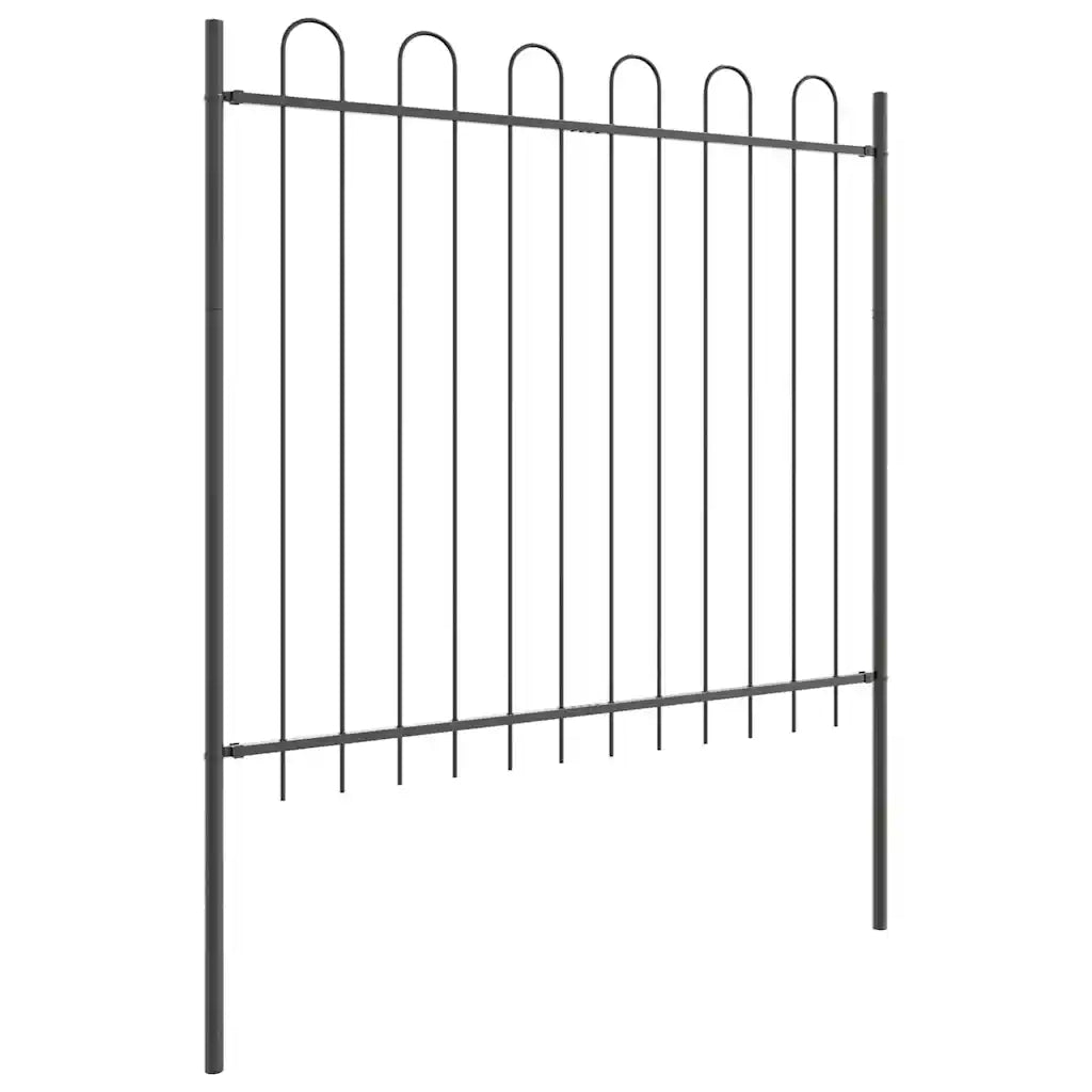 Recinzione per Giardino 9 pcs Grigio 15,3 x 1,5 m 3334177