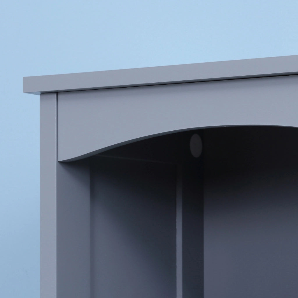 Armadietto da Bagno Stretto con Cassetto e Ripiani ¨C zephmum ¨C Grigio 34x24x170 cm