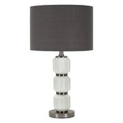 Lampada da Tavolo VKH172, Grigio, Metallo, 32,5x32,5x57 cm