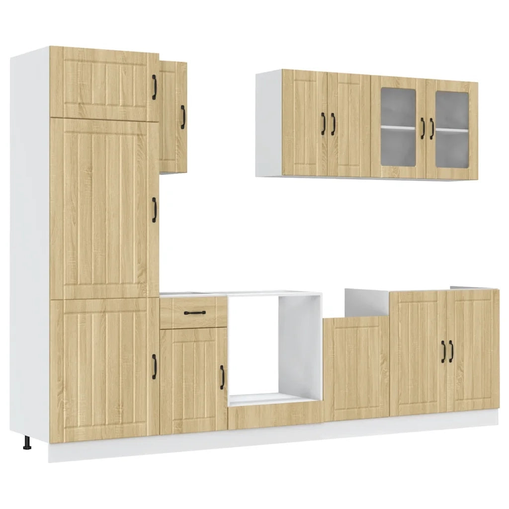 Set Mobili da Cucina 8 pz Lucca Rovere Sonoma in Truciolato 3314804