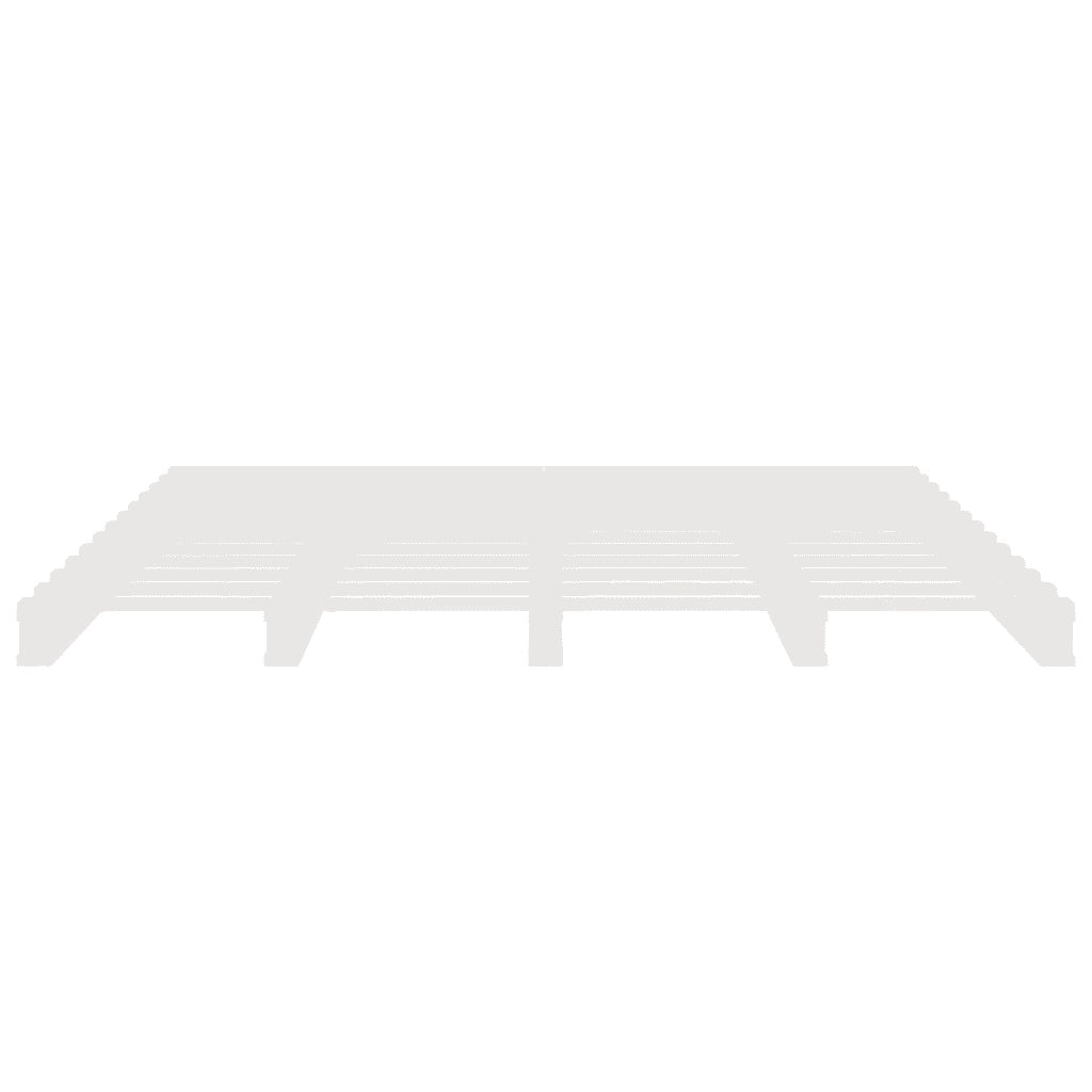 Letto a Pallet Bianco 180x200 cm Super King in Legno Massello