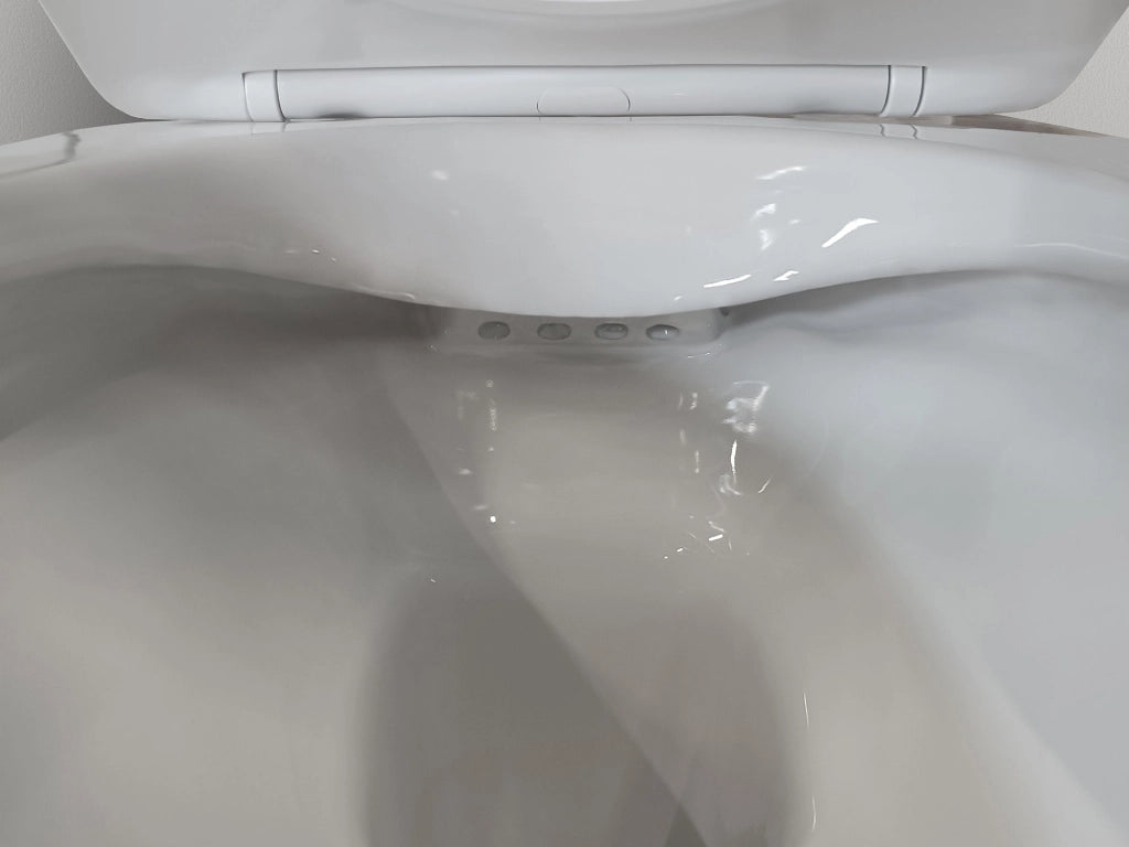 Sanitari a Terra Filo Muro Wc Bidet Copriwater Sof Close Bianco Edge Rimles
