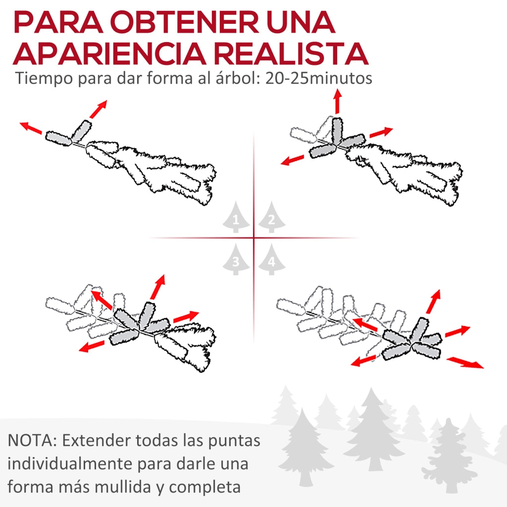 Albero di Natale Artificiale 210 cm ¨C zephmum ¨C Effetto Neve 490 Rami Verde Interni