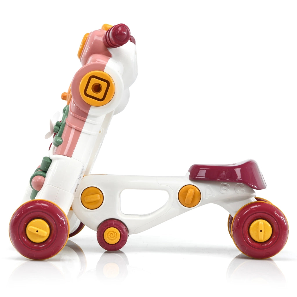 Primi passi 3 in 1 con luci e musica, Centro attivit¨¤ per bambini e bambine 6-36 mesi, Rosa