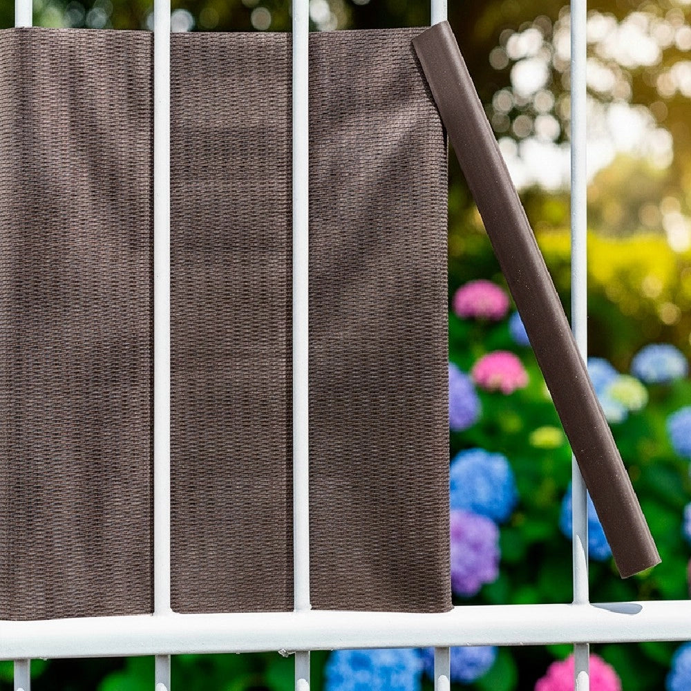 Striscia Banda Frangivista Fasce PVC Rotolo Schermo Privacy Recinzione Balcone Cancello - Marrone