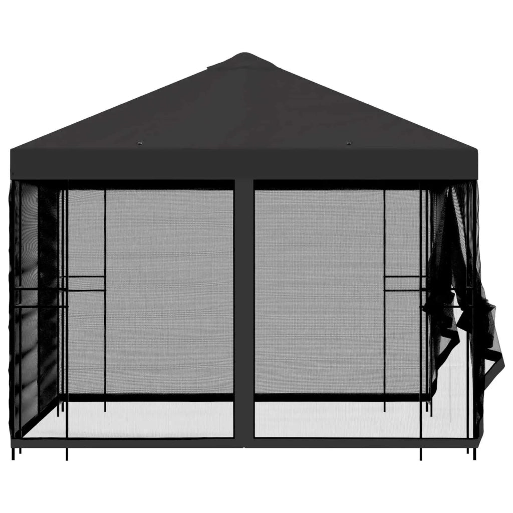 Gazebo da giardino con pareti laterali 3 x 3 m Antracite 900339