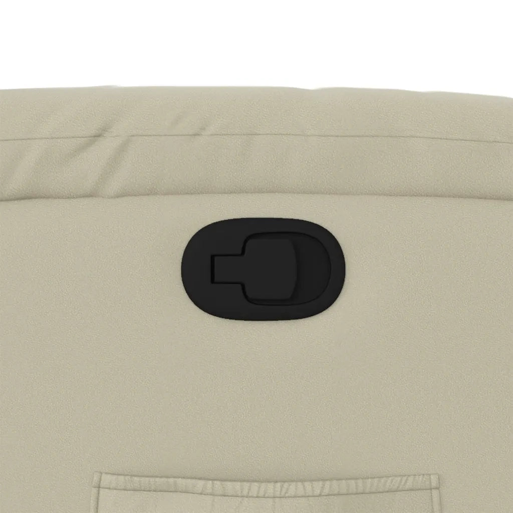 Divano Sedia-Poltrona Reclinabile Crema in Similpelle 935726