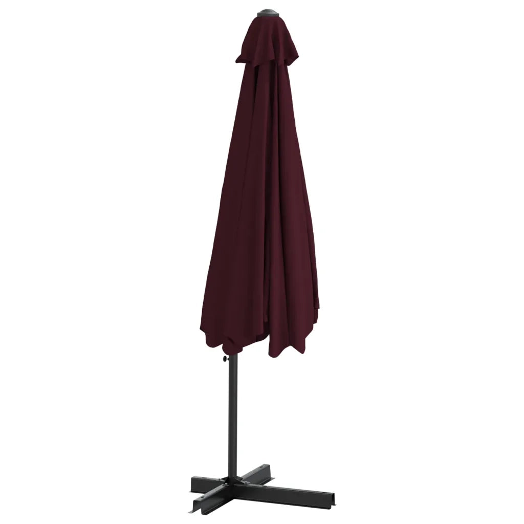 Ombrellone da Giardino-Ombrello da Balcone con Palo in Acciaio 300 cm Rosso Bord¨°