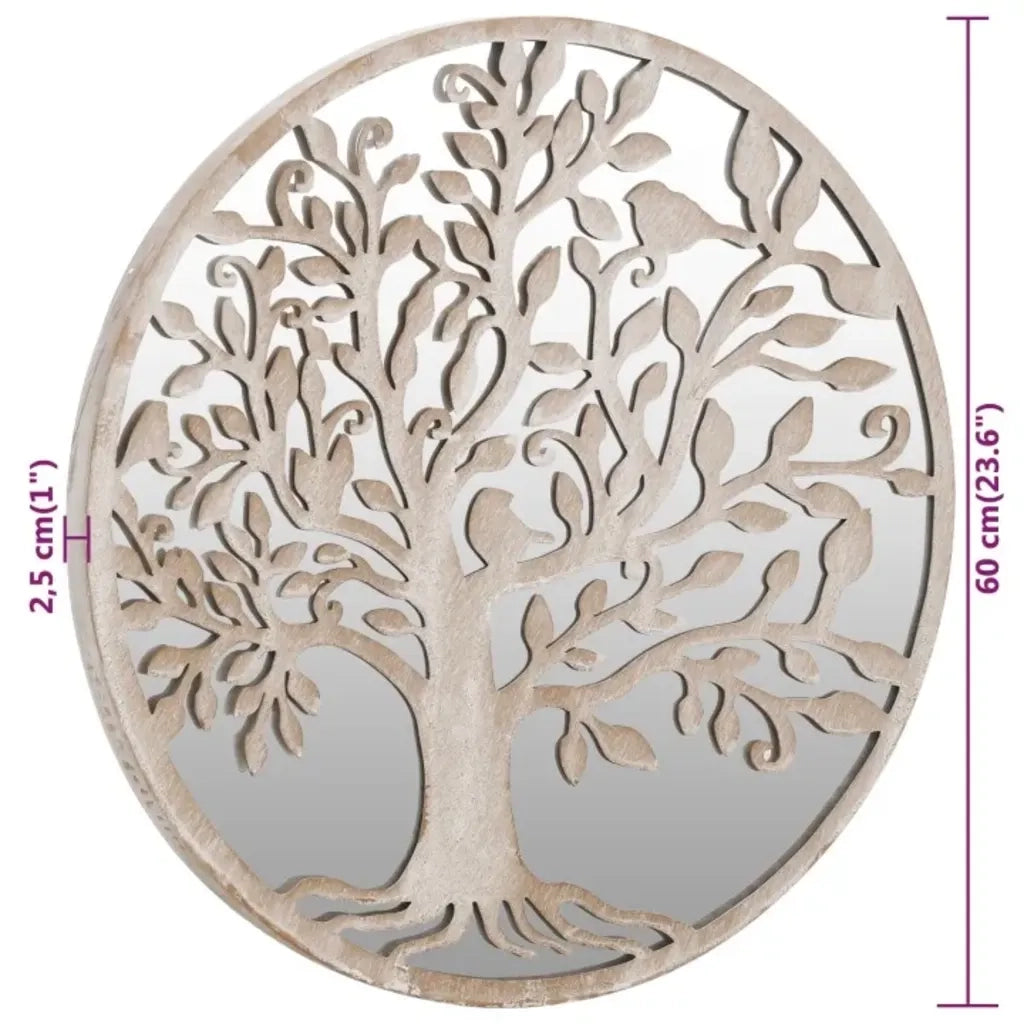 Specchio da Giardino Sabbia 60x2,5 cm in Ferro Rotondo Esterno 318371