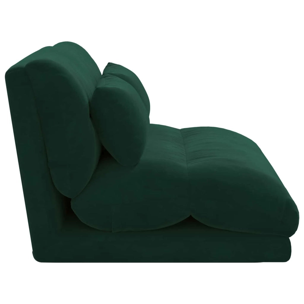Sedia da Pavimento Verde Scuro 110 x 82 x 55 cm Velluto 42028212