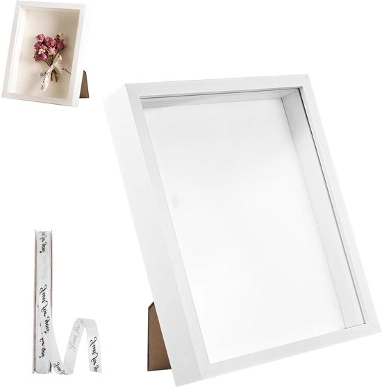 Scatola Fotografica in Legno Profondo - Ideale per la Decorazione 3D - Tavola di Acrilico - Decorazione Murale - Scrivania - Ricordi di Famiglia - Latta