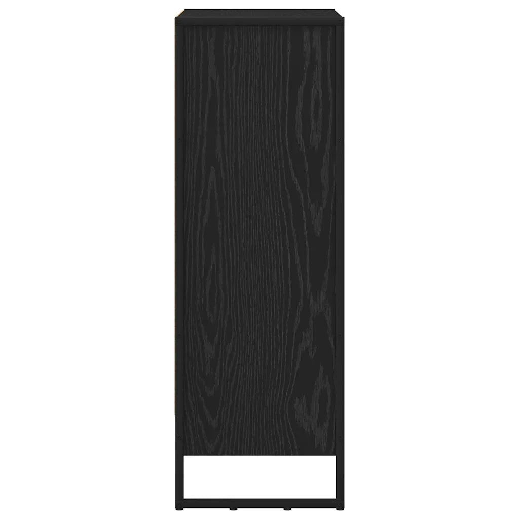 Armadio per Libri Rovere Nero 60 x 30 x 86,5 cm