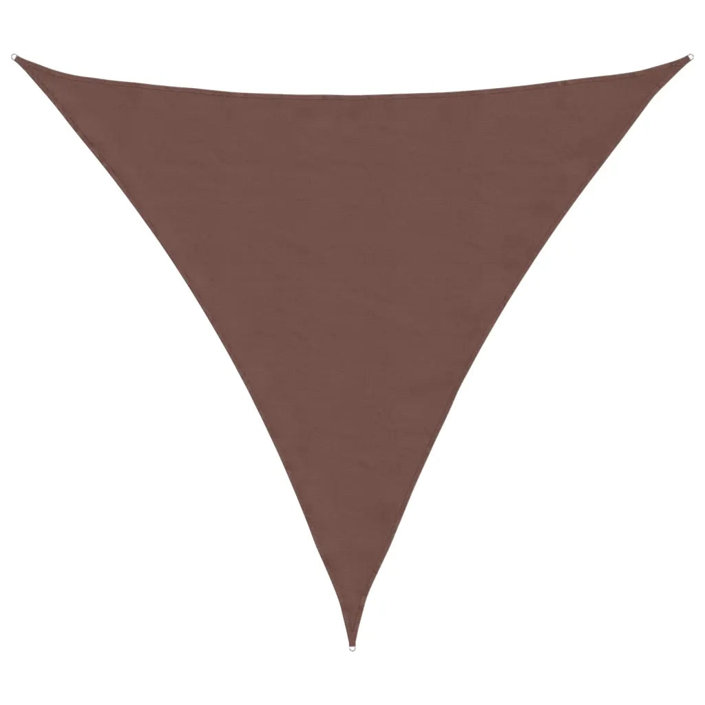 Parasole a Vela in Tessuto Oxford Triangolare 6x6x6m Marrone 135845