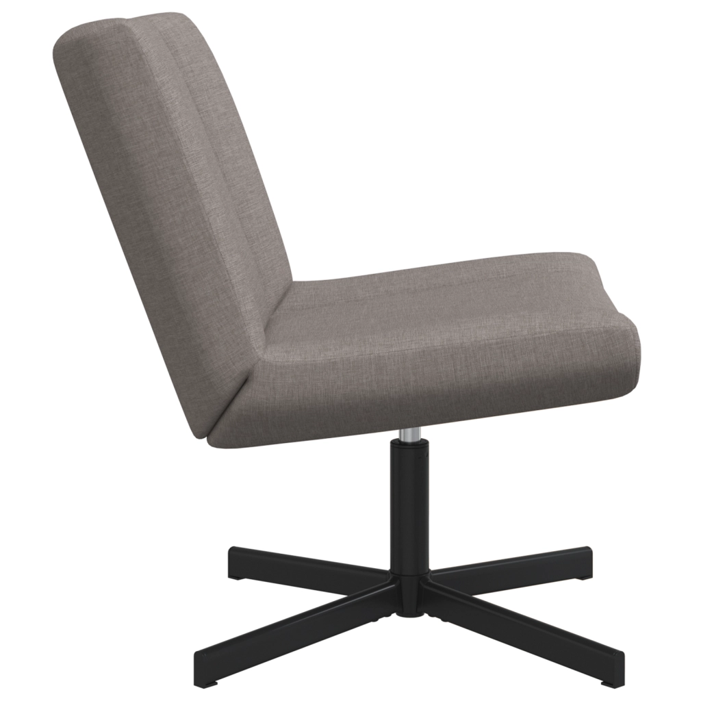 Sedia d'Accent Tortora Tessuto, Base in Metallo Standard