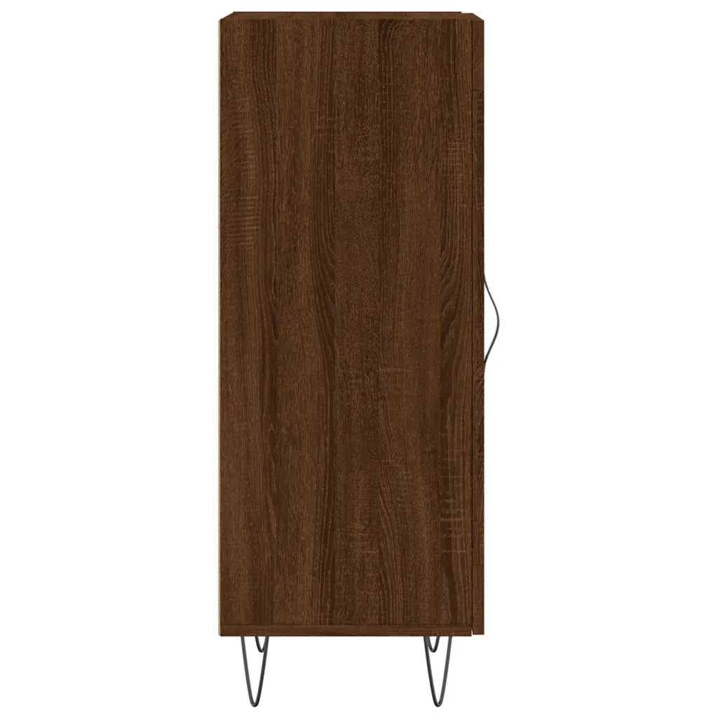 Credenza Rovere Marrone 34,5x34x90 cm in Legno Multistrato 828795