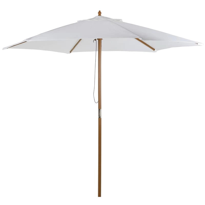 OMBRELLONE DA GIARDINO 2.5 X 2.3 M BIANCO CREMA