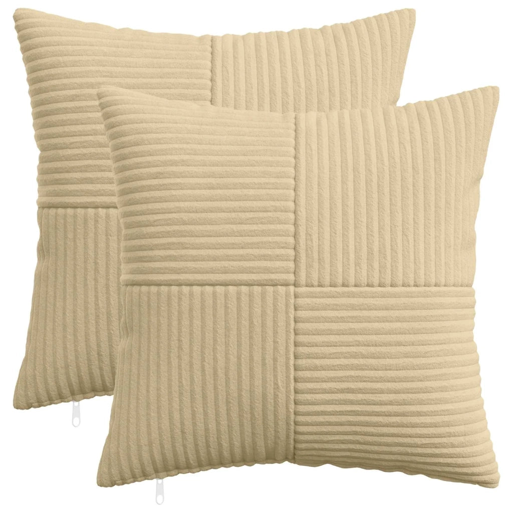Federa 2 pcs ALMELO Grigio Verde 50 x 50 cm corduroy 914902
