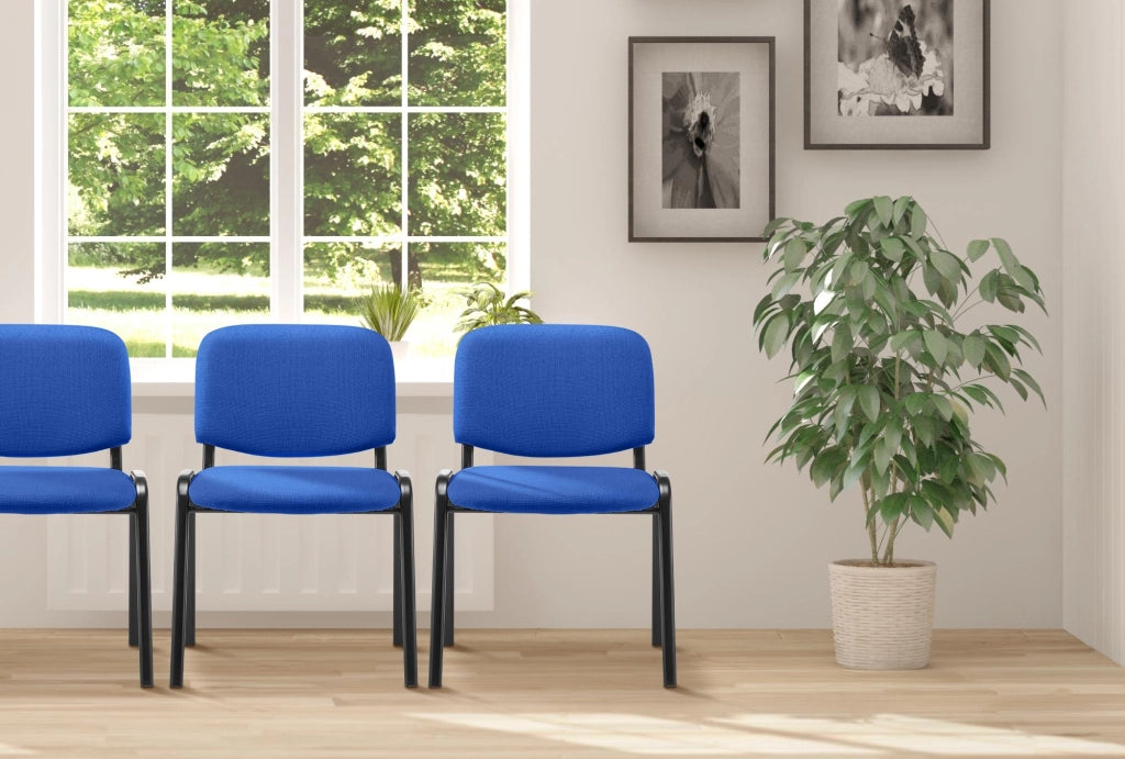 Sedia Ken in stoffa blu