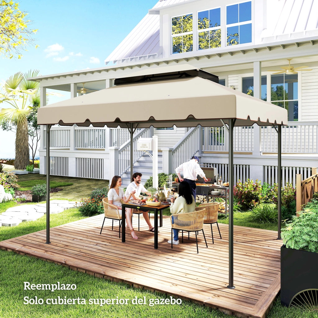 Toldo per Gazebo 4x3 m ¨C zephmum ¨C Beige