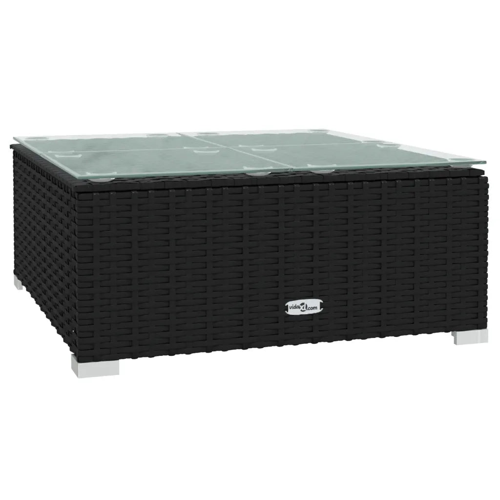 Set Divani da Giardino 9 pz con Cuscini in Polyrattan Nero cod mxl 41242