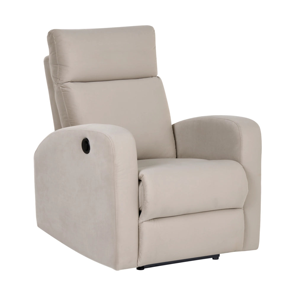 Set divano reclinabile elettrico rivestito in velluto beige divano a 2 posti con poltrona design moderno funzione relax