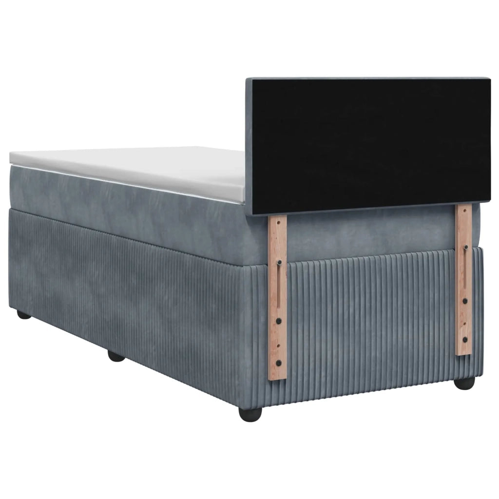 Letto box spring con materasso Grigio Scuro 100 x 200 cm 3453090