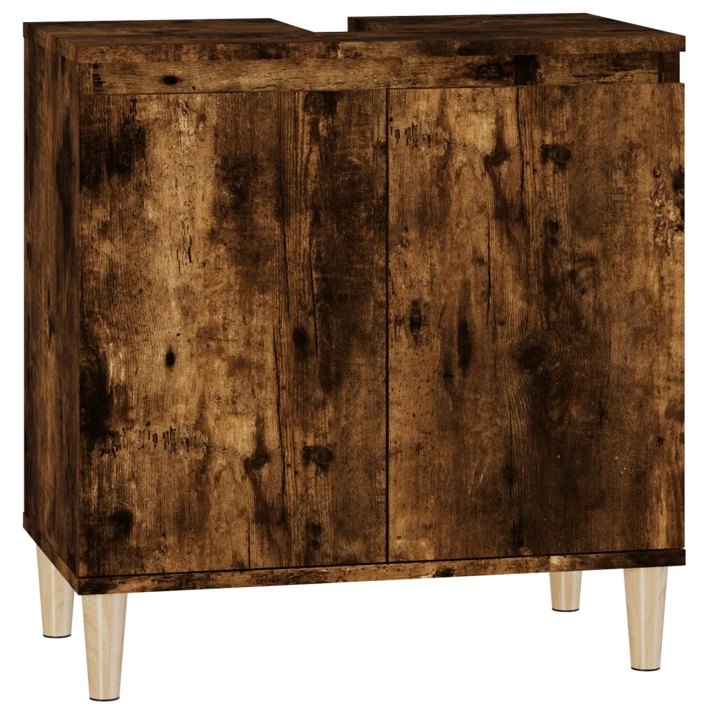 Mobile Lavabo Rovere Fumo 58x33x60 cm in Legno Multistrato 821257