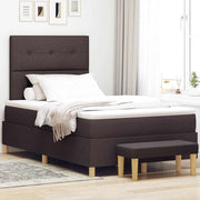 Letto a molle con testiera Marrone Scuro 190 x 120 cm Tessuto 3344285