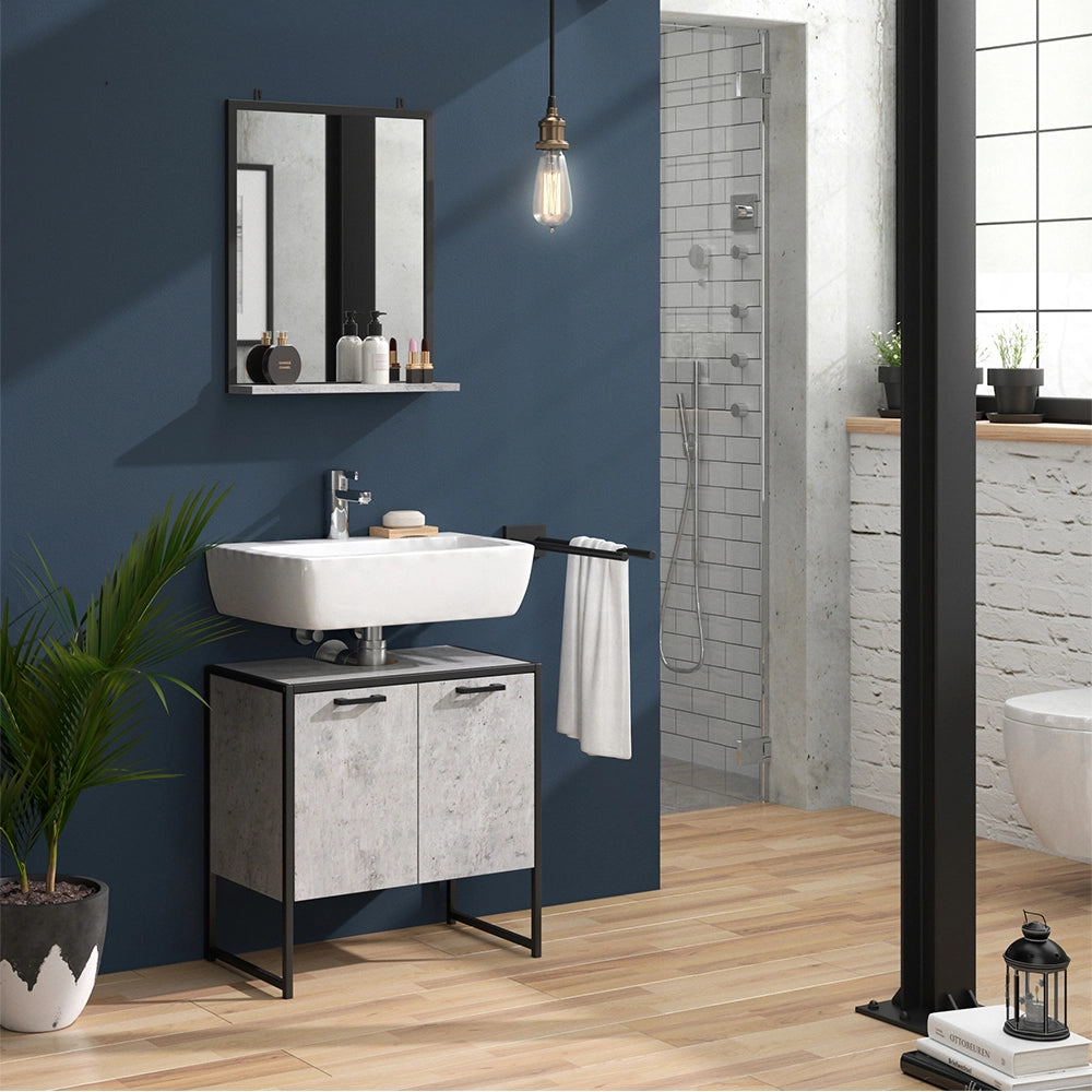 Vicco Specchio bagno Calcestruzzo 50 x 60 cm