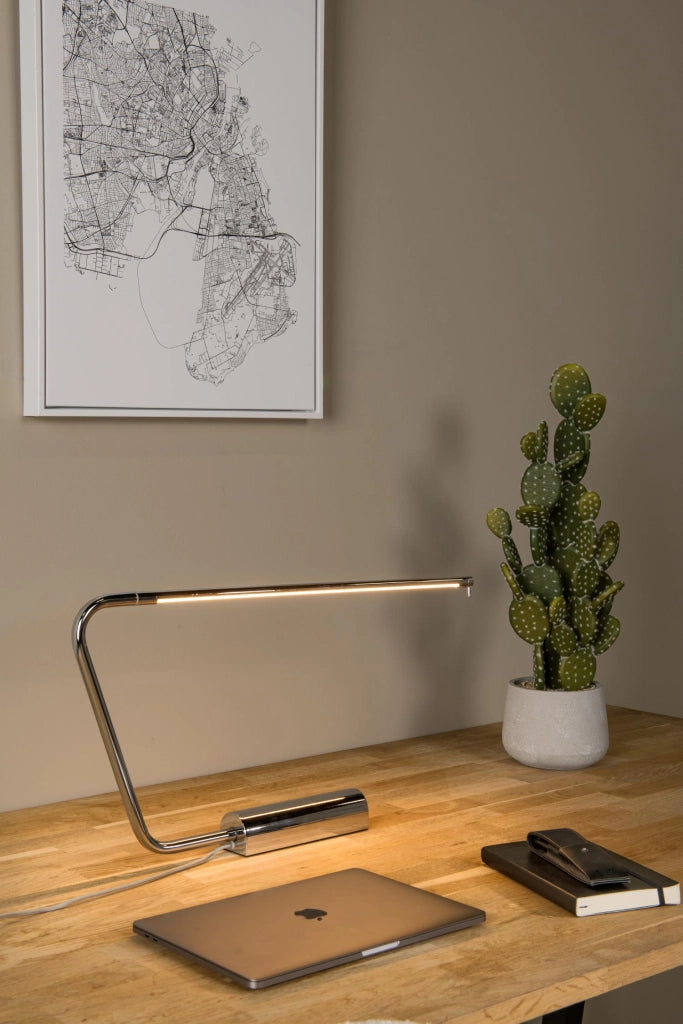 Lampada da tavolo LED integrato cromo MADISON Lucide