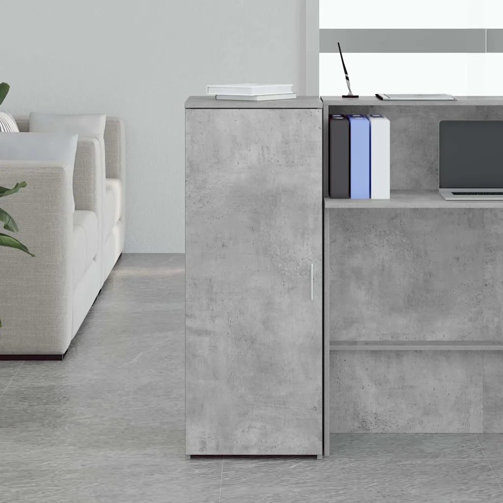 Mobile Portaoggetti Grigio Cemento 40x45x103,5 cm in Truciolato 859036