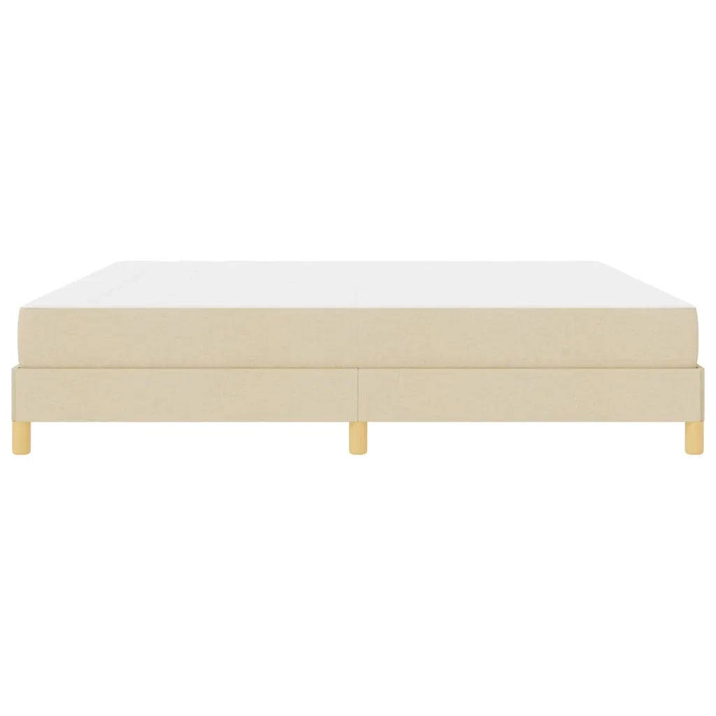 vidaXL Letto a molle Crema e Marrone 200 x 200 cm