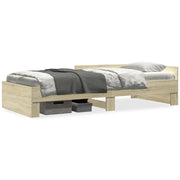 Letto singolo | Letto per adulti | Giroletto senza Materasso Rovere Sonoma 75x190 cm in Truciolato