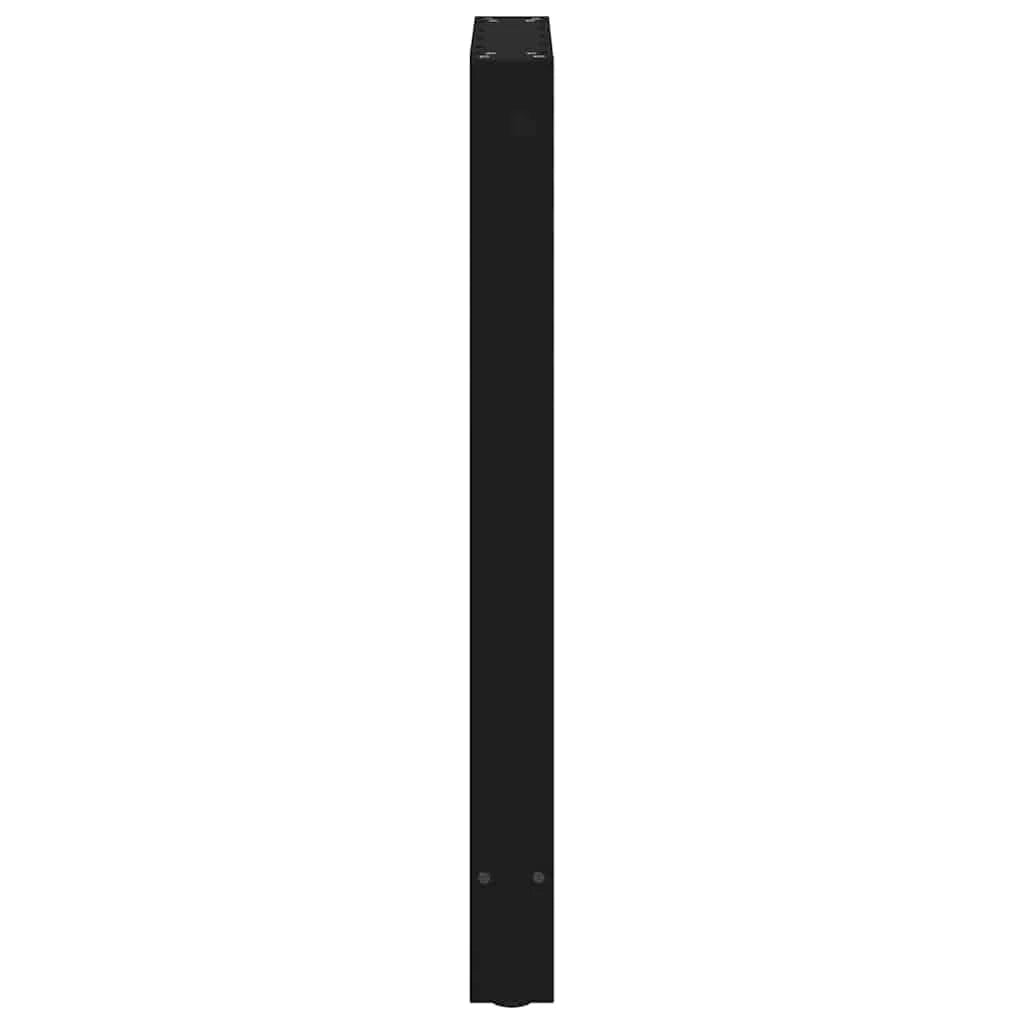 Set di 2 gambe per tavolo da bar quadrate regolabili 40 x 90 cm in acciaio nero 02_0057564