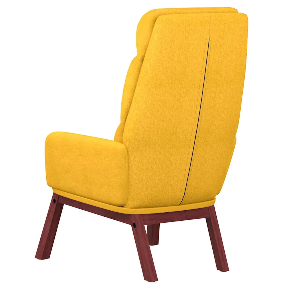 Sedia Relax Giallo Senape in Tessuto 341166