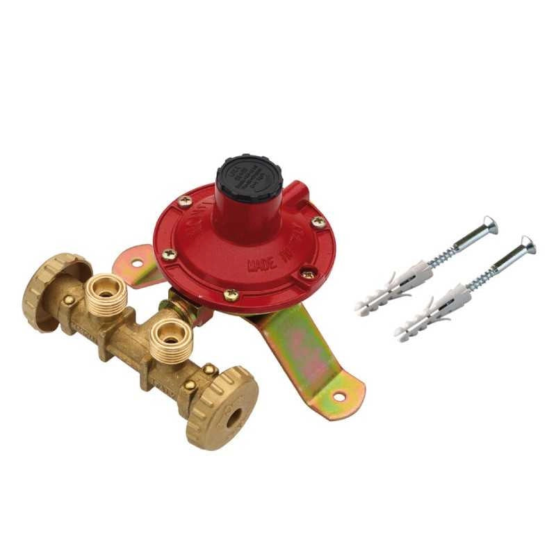 MINI CENTRALINA 2 VIE BOMBOLE CON REGOLATORE DA 4KG SENZA FLESSIBILI GAS GPL - UNIVERSALE