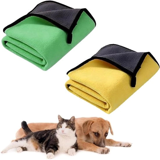 Set di Asciugamani per Animali - Super Assorbente - Rapido Asciugamento - Zavorra/Duraturo - Per Cani/Gatti - 60 x 120 cm - Asciugamano per Animali