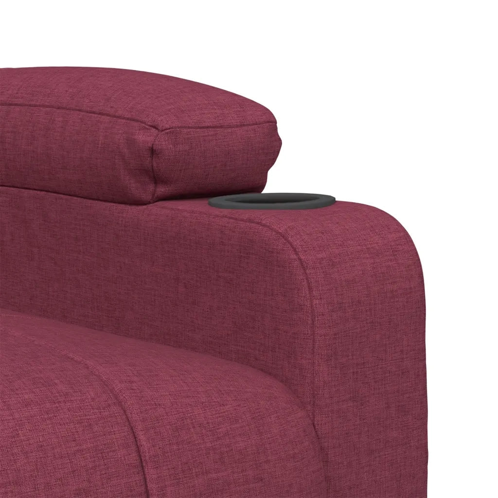 Poltrona Elettrica Reclinabile Rosso Vino in Tessuto cod mxl 62923