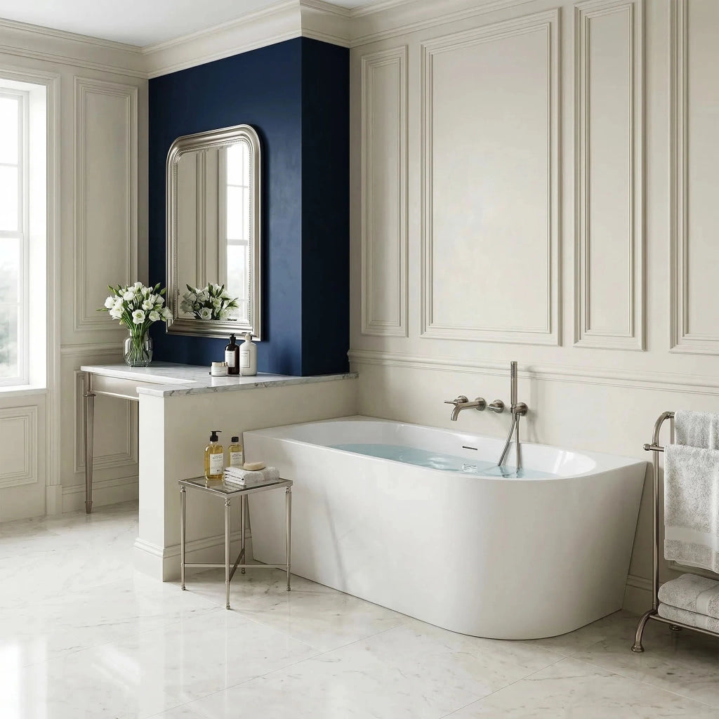 Vasca Bagno Sydney Bellanto Sinistra 150cm Copritappo oro spazzolato