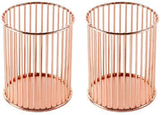 Organizzatore per pennarelli - Supporto per matite - Penna metallica - Stile e eleganza - Rosso oro - Organizzatore per pennelli per trucco - Adatto per ufficio e casa