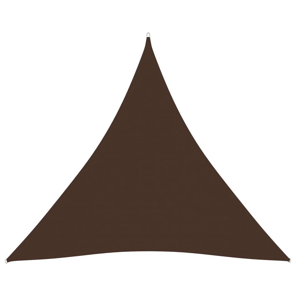 Vela ombreggiante triangolare in tessuto Oxford 4,5 x 4,5 x 4,5 m marrone 02_0009857